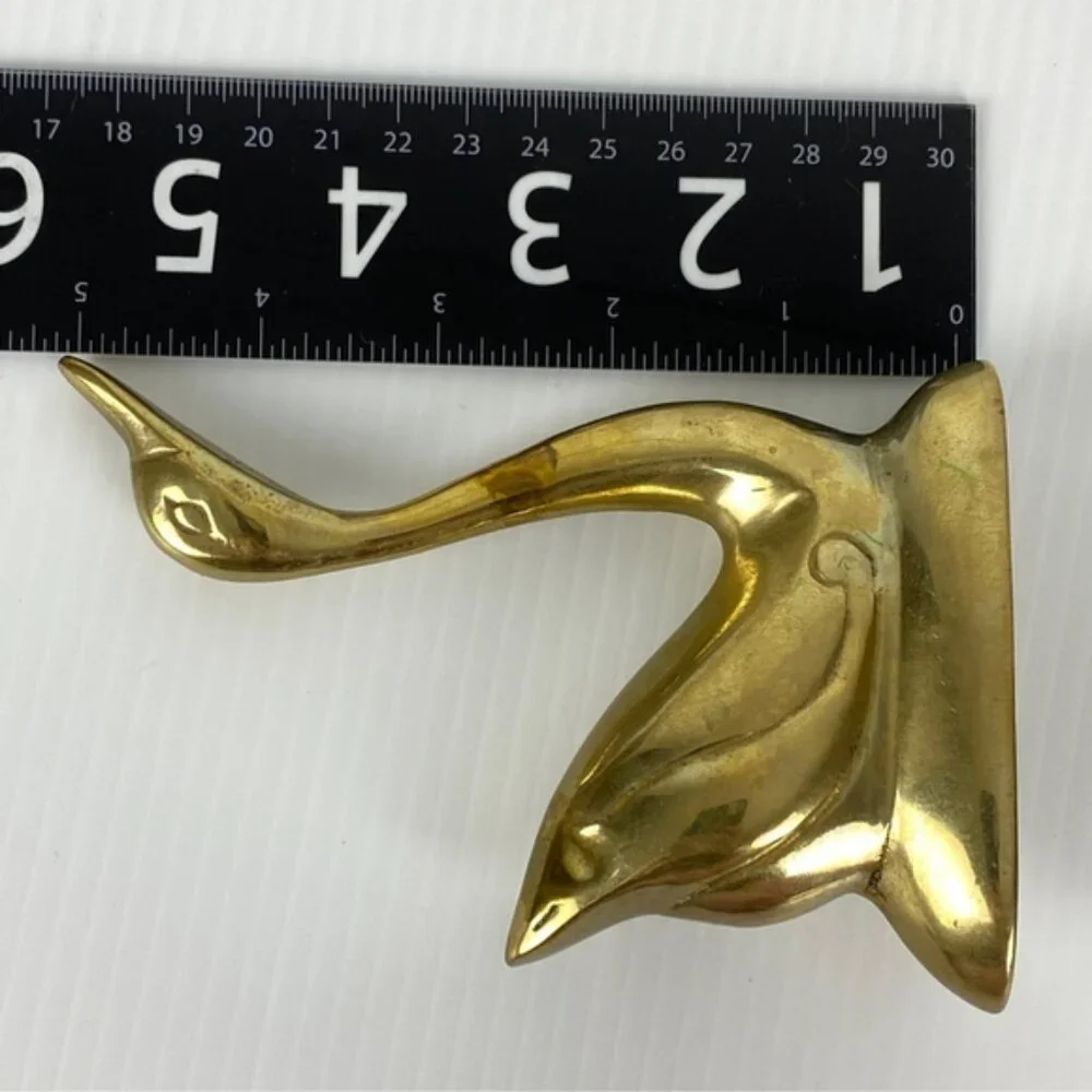 Brass Duck Ornament 3.5 X 5.5 inches Paperweight Decor - Picture 7 of 8